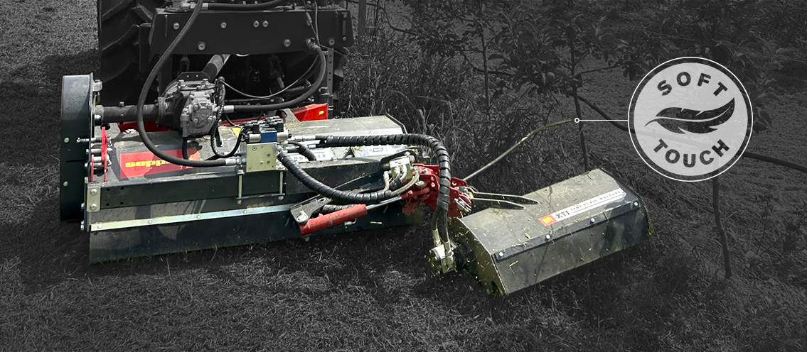 2-FAST is a quick coupling system that can easily be attached to a SEPPI mulcher or the PORT-X™ tool carrier. This allows for the seamless interchange of SEPPI accessories used in undercanopy maintenance.  The key features of 2-FAST include a self-centering system for quick attachment changes, promoting efficient work processes with minimal downtime.  Various attachments, such as tiny flail understock mulchers, rotary mowers, cultivators, shoot removers, and weed brushes, are readily available for organic farming.