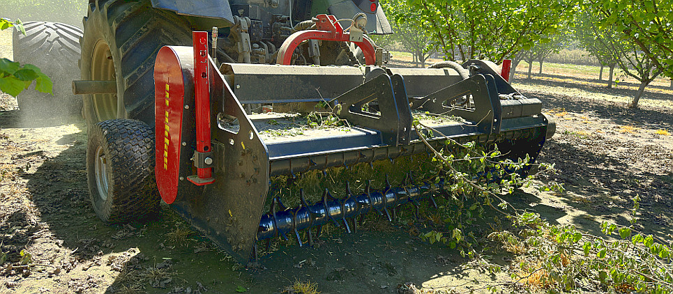 mulcher with pick-up device