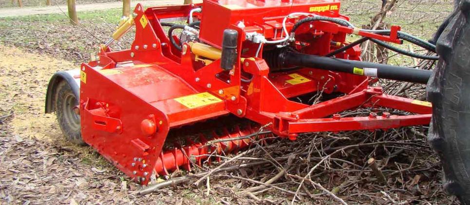 mulcher with pick-up device