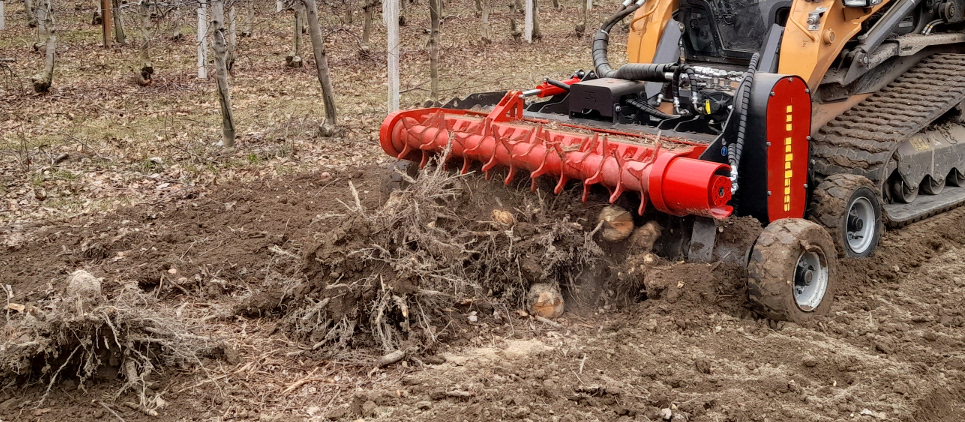 Mulchgerät mit Pick-up-Vorrichtung