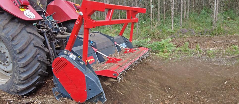 Forstwirtschaft: für die Pflege von Wäldern und Waldwegen, Strom- und Gasleitungen, für die Säuberung nach der Holzernte, für das Errichten von Brandschutzstreifen 