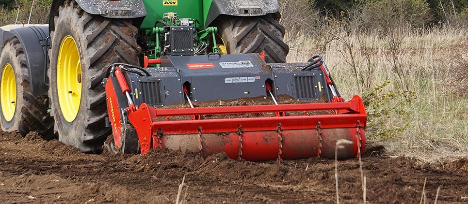 Die SEPPI Rodungsfräse STARSOIL ist ein Forstmulcher, Steinbrecher und Bodenfräsen in Einem.